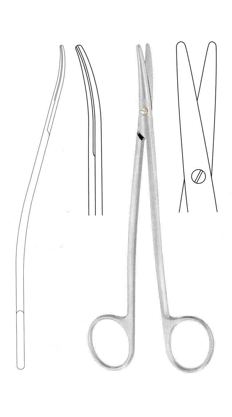 METZENBAUM MAKAS SİYAH SAPLI 20CM DÜZ